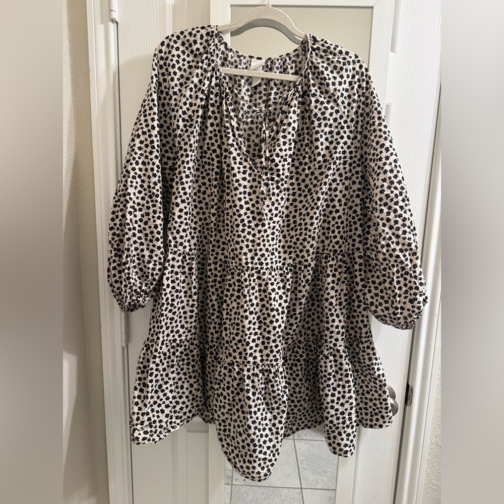 H&M Black and White Polka Dot Tunic